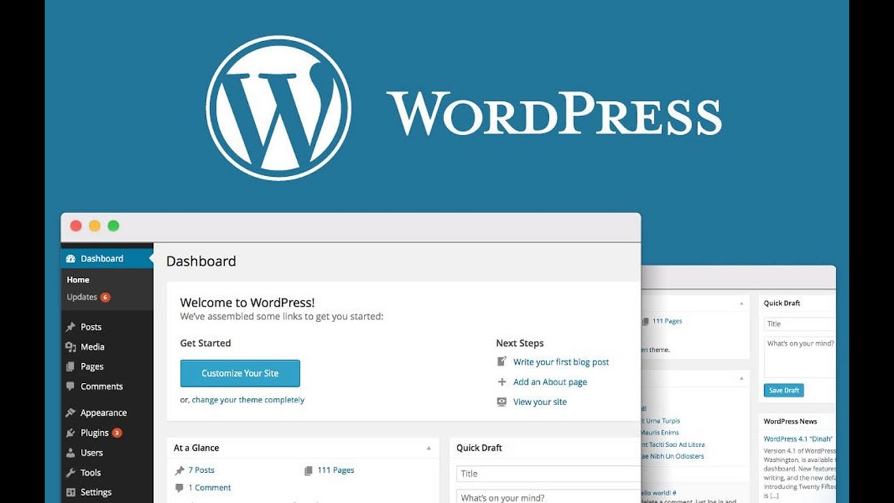 wordpress dashboard